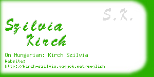 szilvia kirch business card